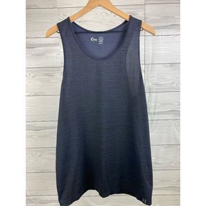 * Zyia Active Men Size Large Performance Tank Black Blue Heathered Color